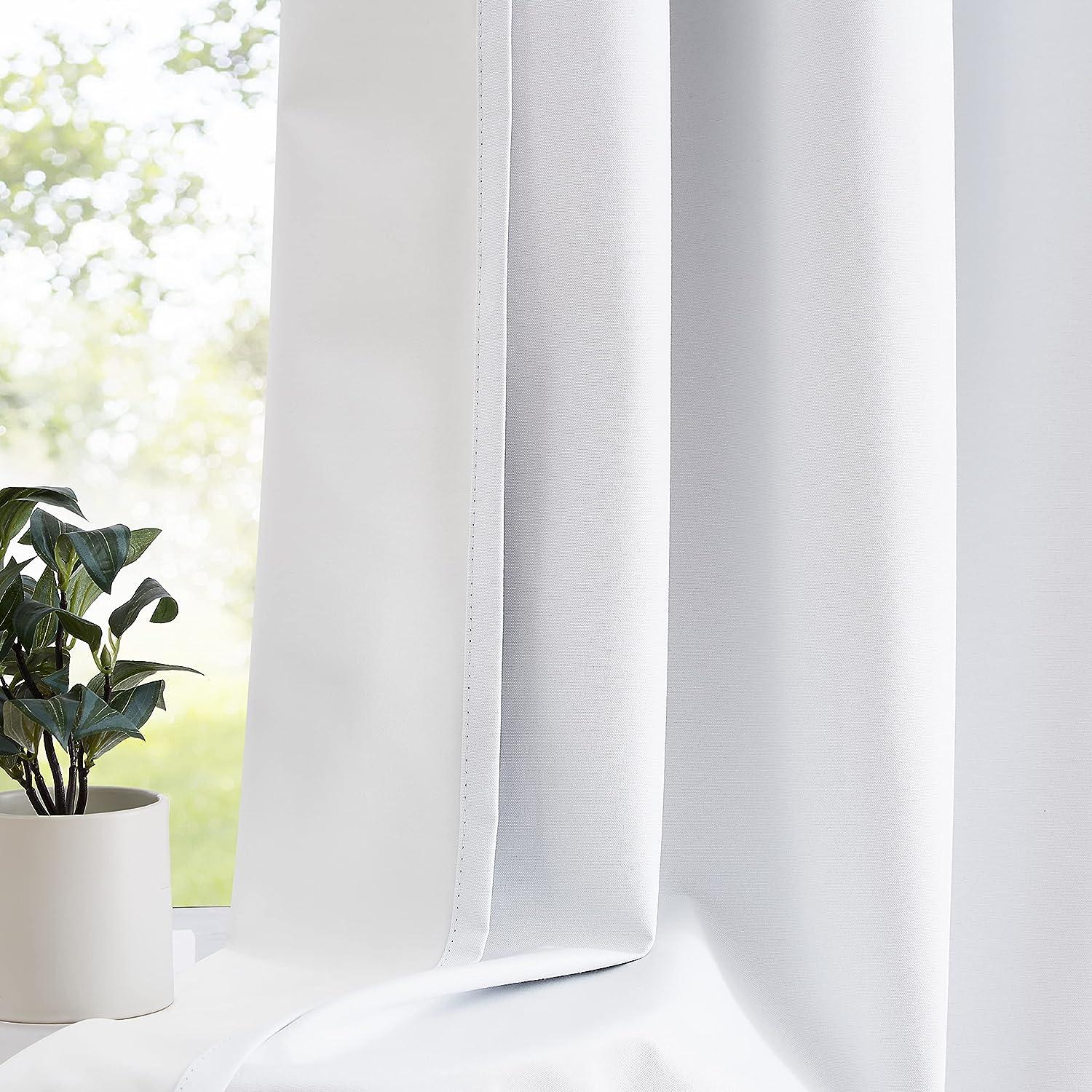 Blackout Curtains for Bedroom 90x54 Inch Thermal 2 Panels White - Massive Discounts