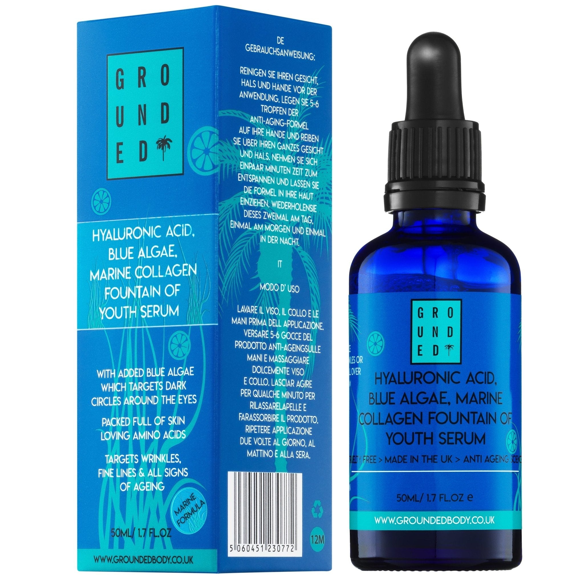 Hyaluronic Acid Serum Blue Algae Collagen Hydrating Face 50ml