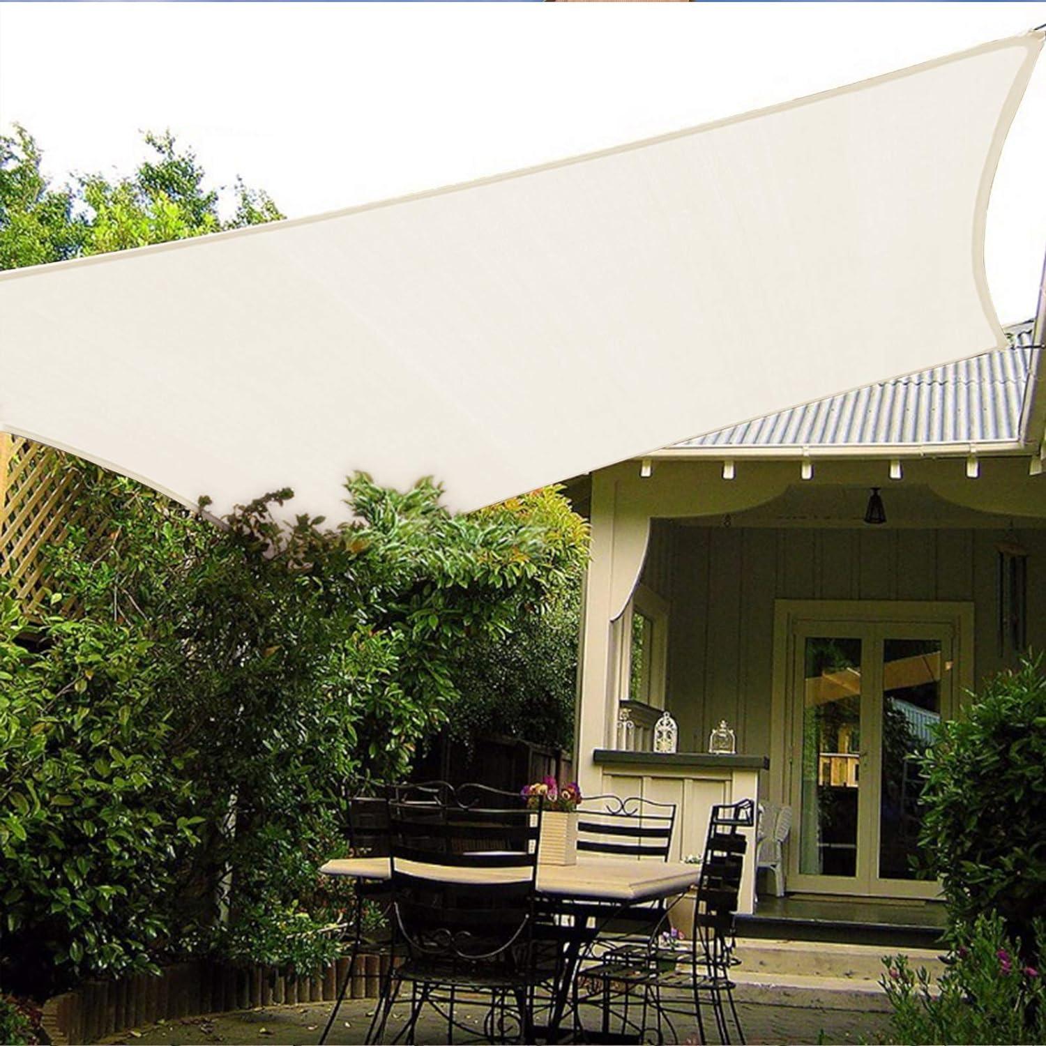 Breathable Sun Shade Sail Rectangle 3m x 4m, Rectangular Garden Shelter - Massive Discounts