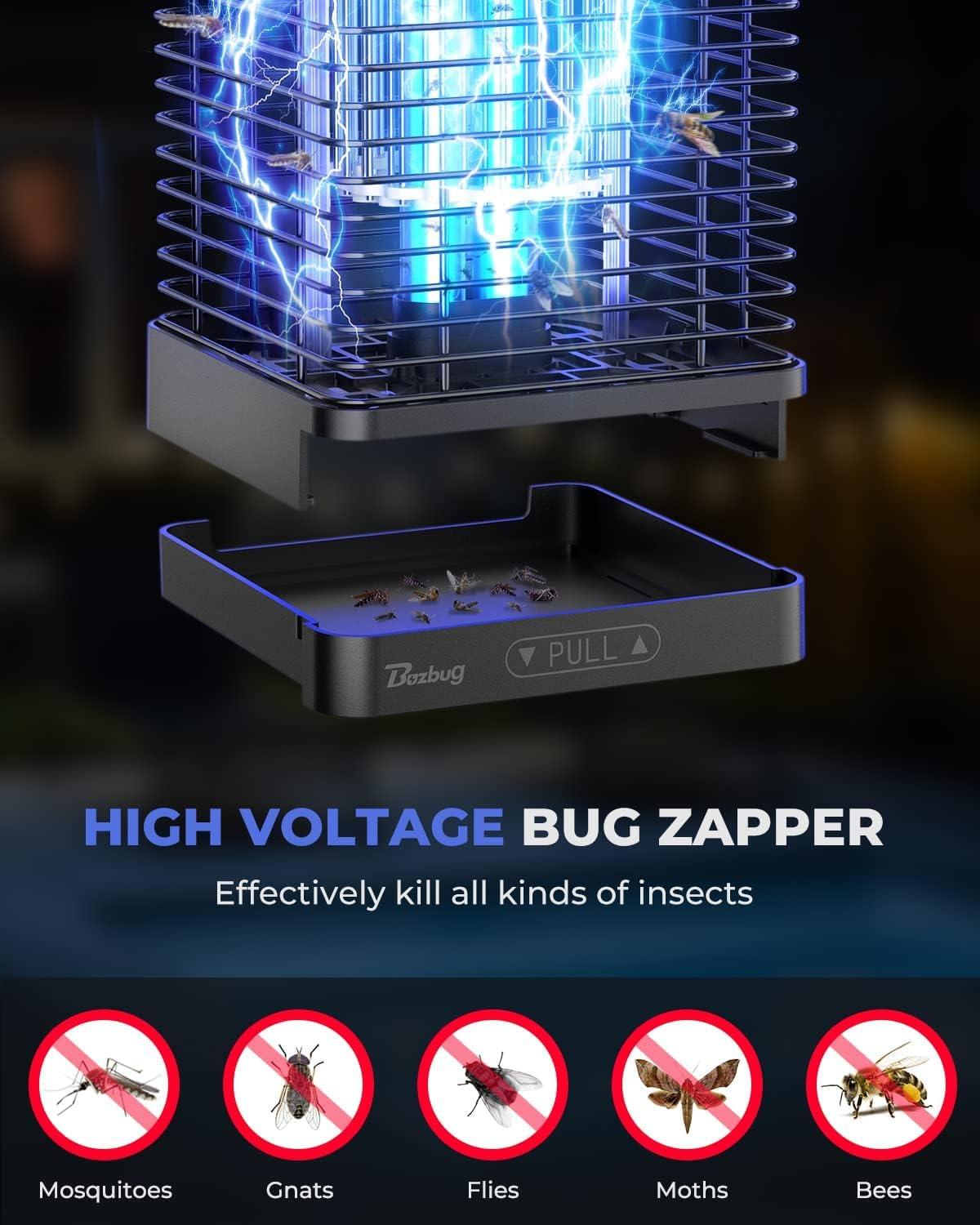 Buzbug Mosquito Killer Lamp, High- Voltage Bug Zapper, UV Light - Massive Discounts