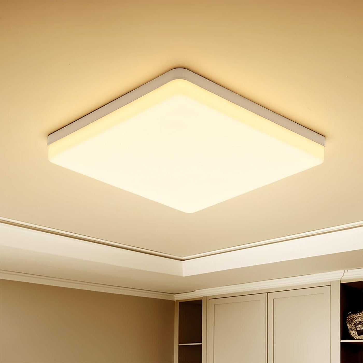 Ceiling Light Ultra Slim 48W, 4320LM LED Panel Warm White 30*30*4CM - Massive Discounts