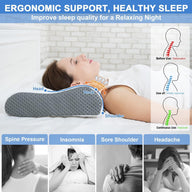 Cervical Memory Foam Pillow for Sleeping, Orthopedic For Back Side - Massive Discounts