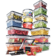 Chef's Path Set of Storage Boxes with Handy Lid (16 Pieces) BPA Free - Massive Discounts