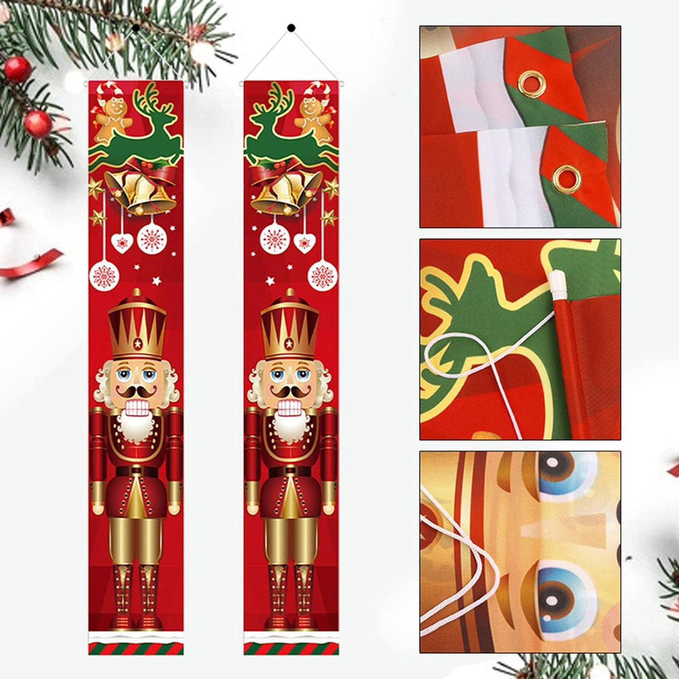 Christmas Door Decoration Nutcracker Soldier 180X30cm Christmas Porch - Massive Discounts