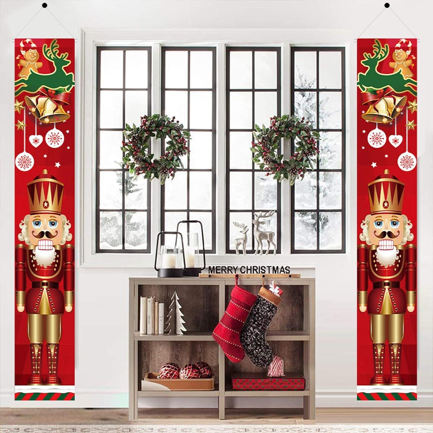 Christmas Door Decoration Nutcracker Soldier 180X30cm Christmas Porch - Massive Discounts