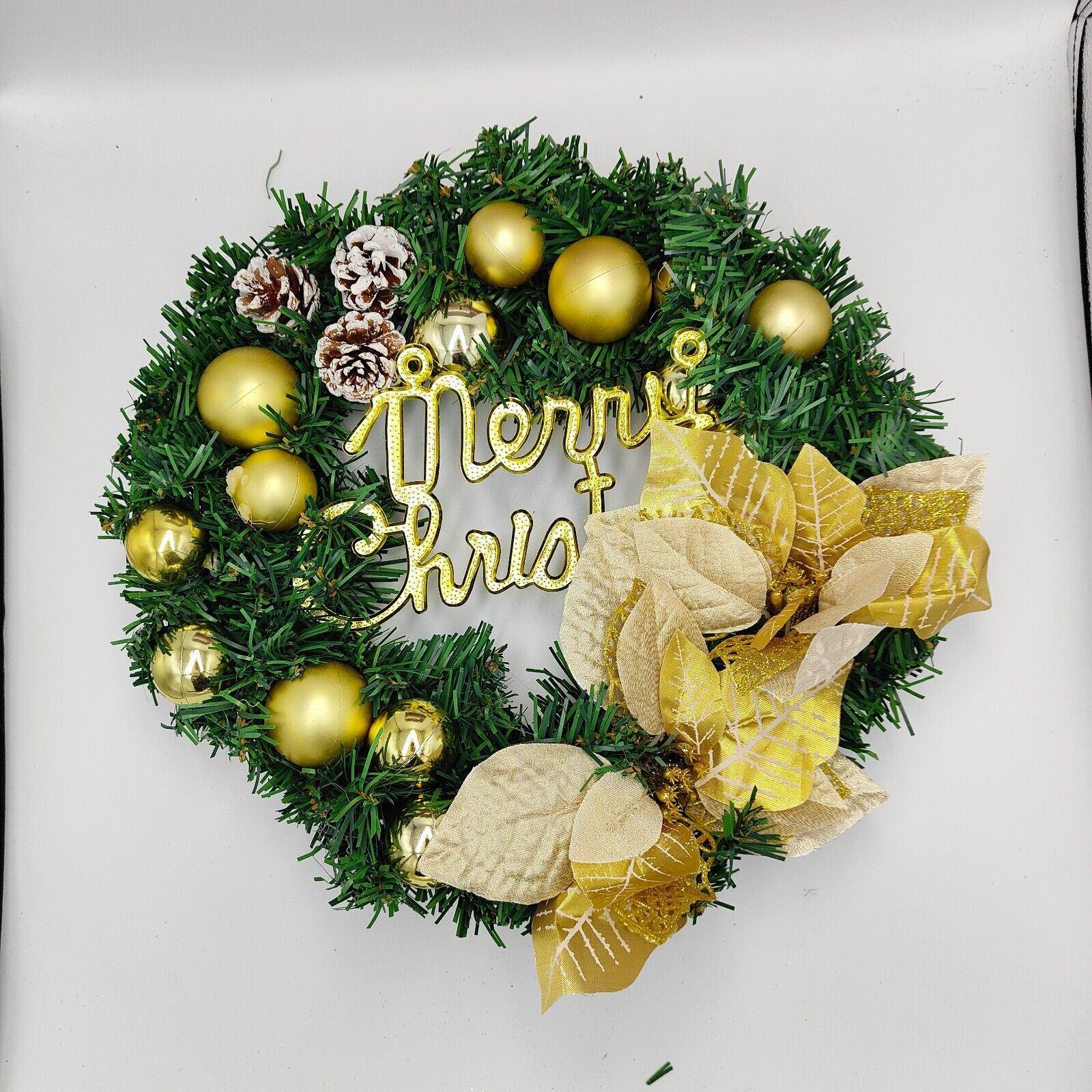 Christmas Wreath Artificial Flower Garland Pip Berry Wedding 32 cm - Massive Discounts