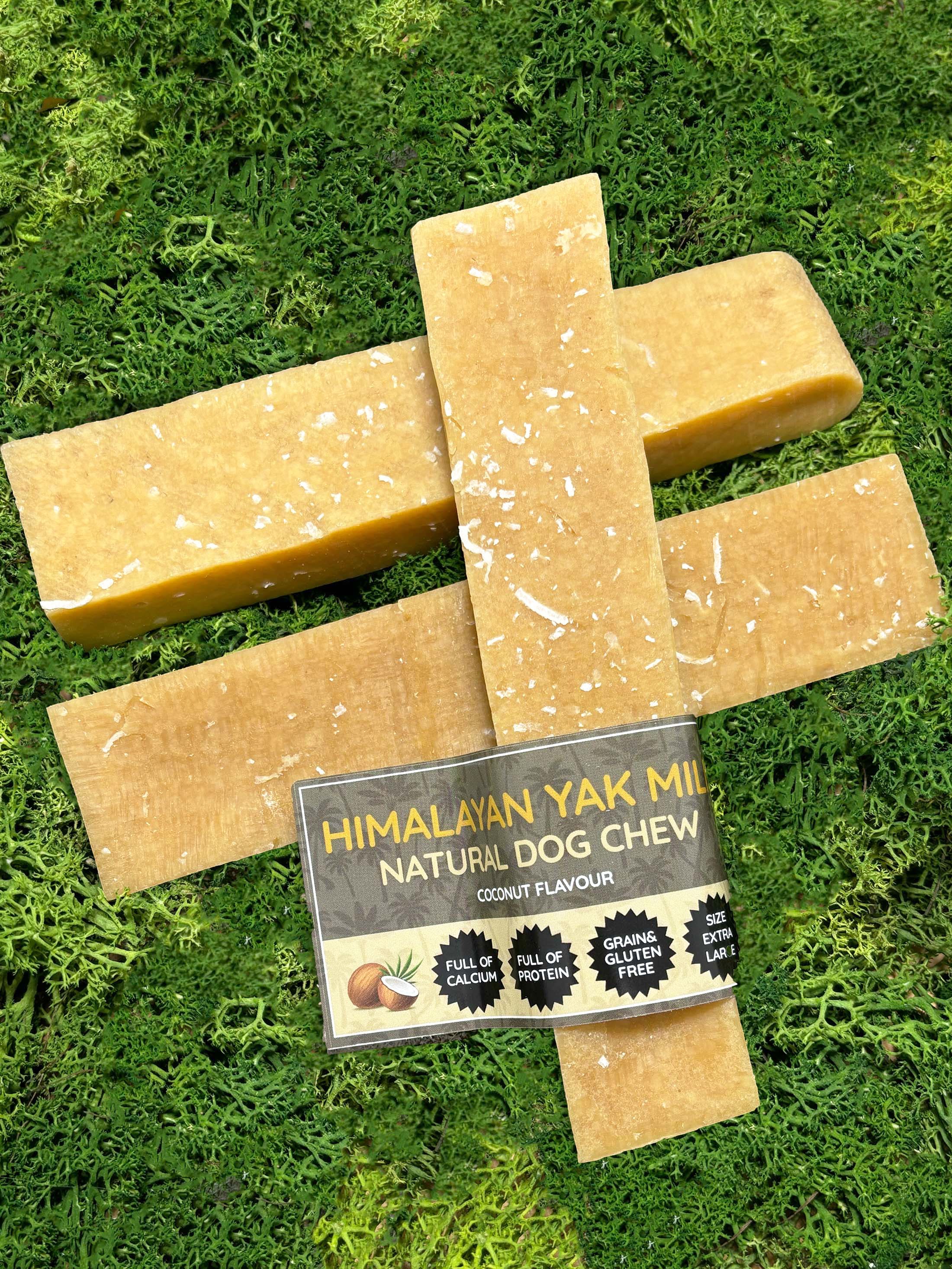 Himalayan Yak Milk natural dog chew on a grass background