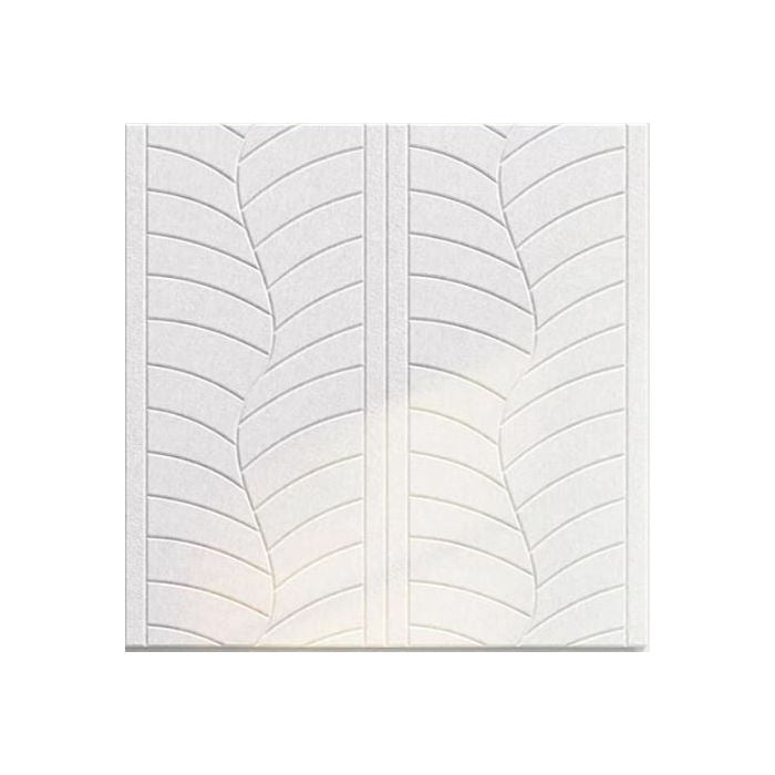 Acoustic Wall Panels 120x60cm 2 Pack Self Adhesive Sound Absorbing Leaf White