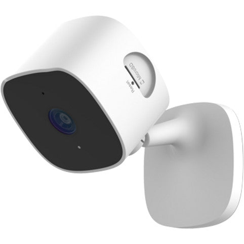 White security camera on a white background