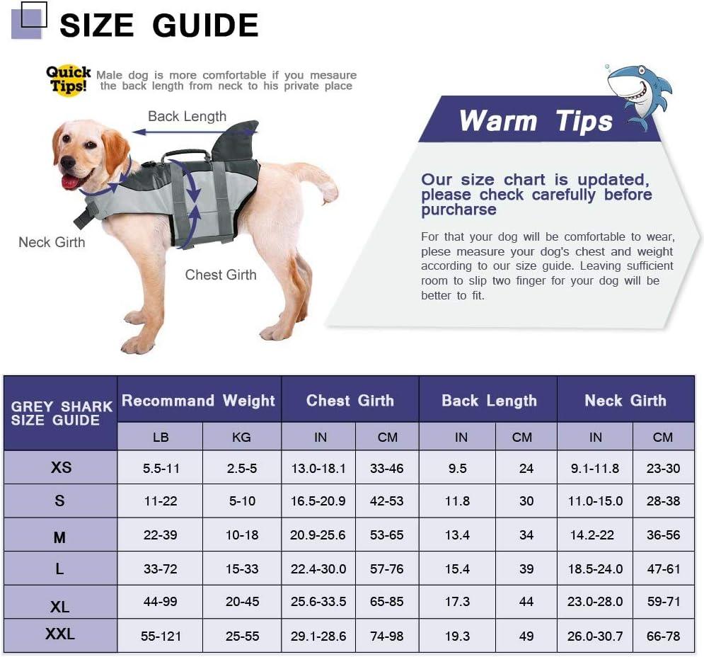 Dog Life Jacket Floatation, Pet Life Vest Shark Costume Size L - Massive Discounts