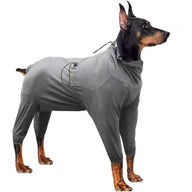 Dog Surgical Recovery Suit with Legs for Dogs Long sleeve XXXL Grey - Massive Discounts