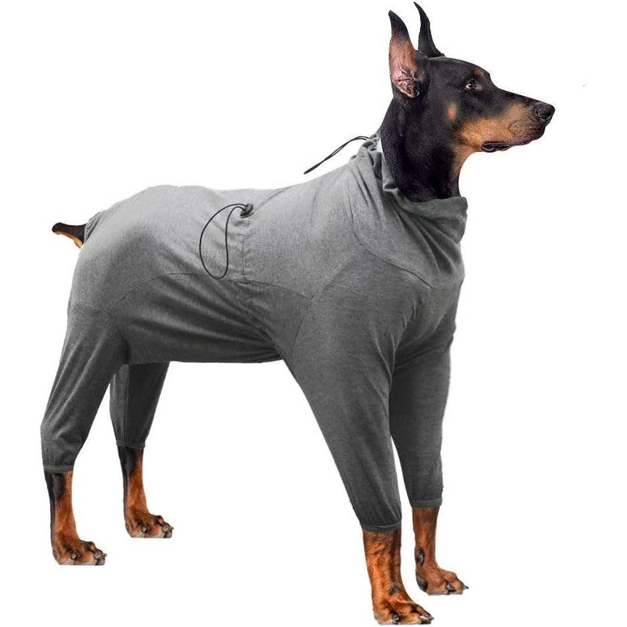 Dotoner Dog Surgical Recovery Suit with Legs Long sleeve XXXL Grey - Massive Discounts