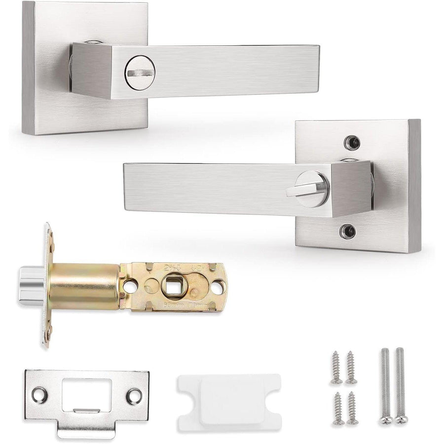 Probrico Door Lever/ Handles for Interior Door Lock Set Without Key, Brushed - Massive Discounts