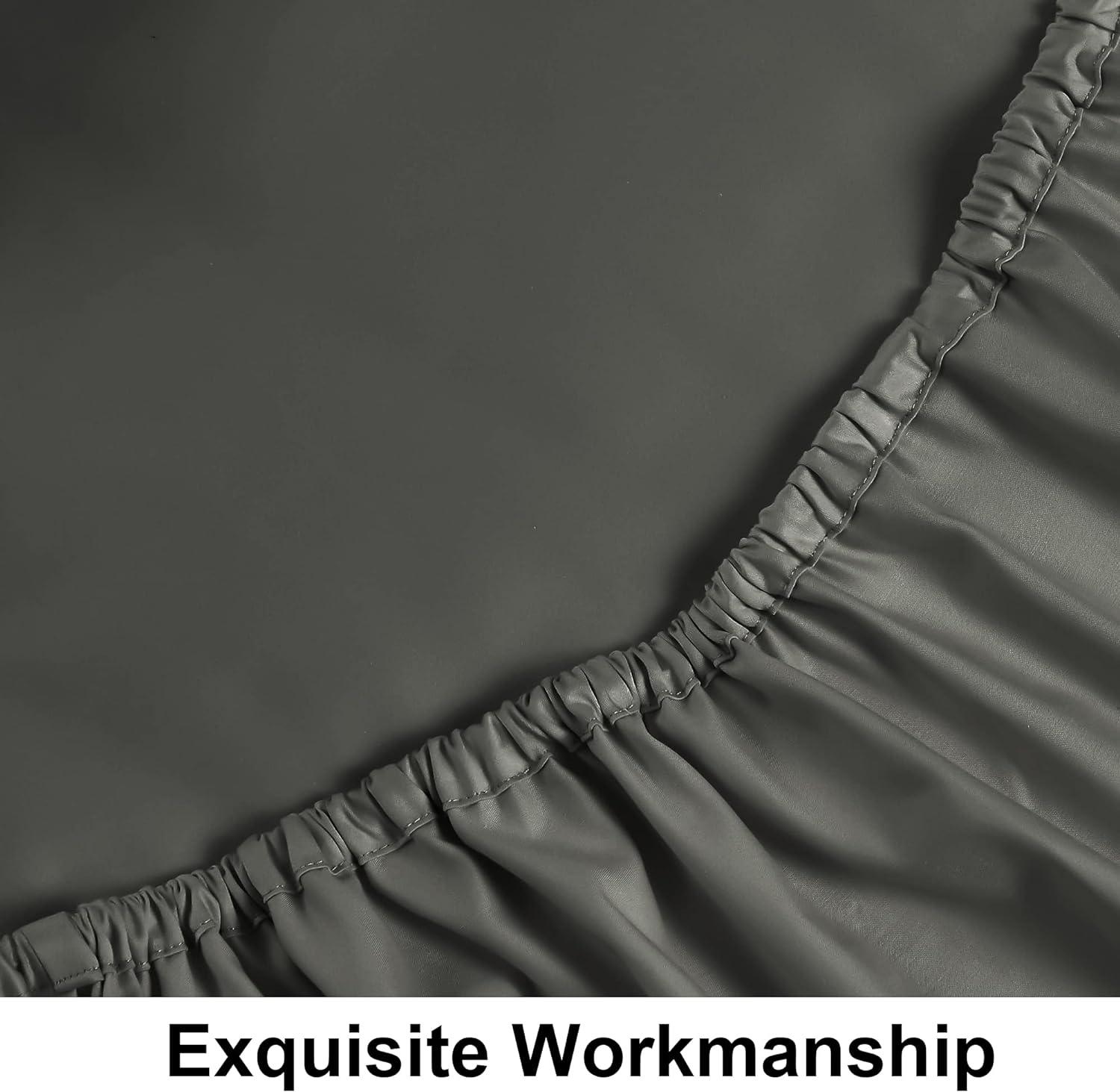 Double Fitted Sheet 135x190=30cm 100% Egyptian Cotton Charcoal Grey - Massive Discounts
