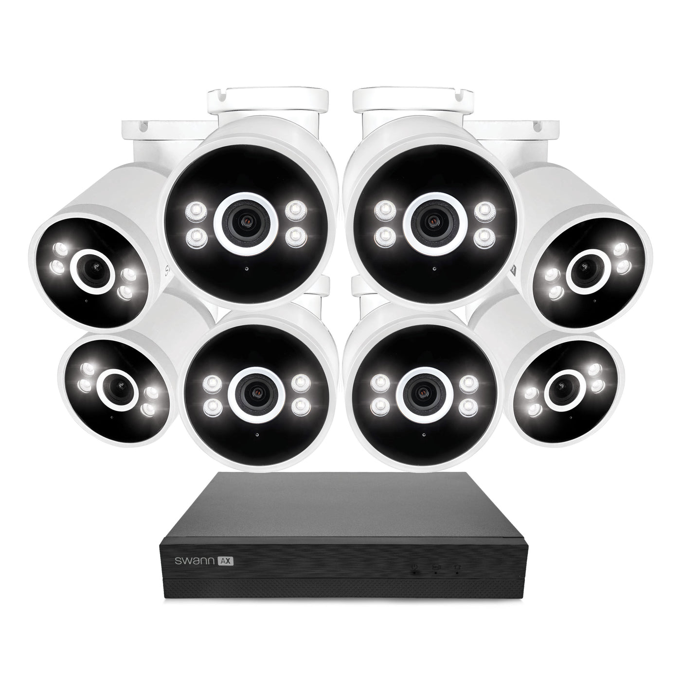 Swann AdvancedX 4K 2TB 16-Channel Wired PoE NVR CCTV with 8 Bullet Camera Kit