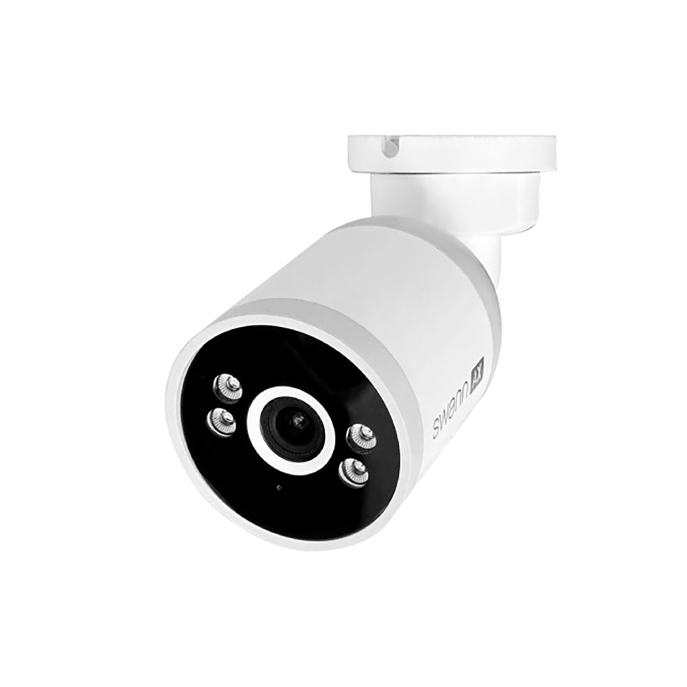 White security camera on a white background