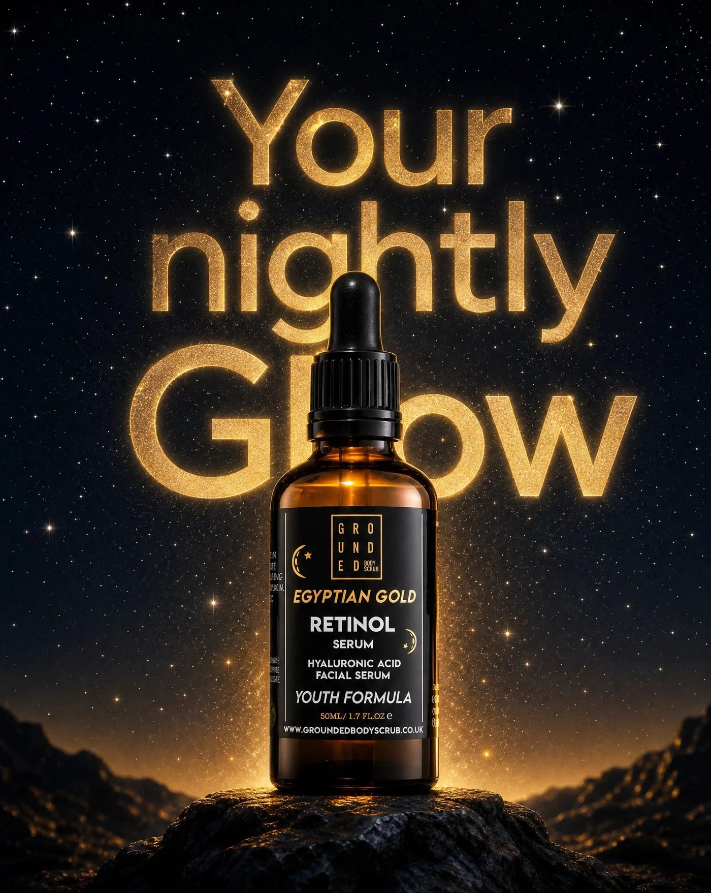 Egyptian Gold Retinol Face Serum - Anti ageing skincare 2 sizes Available