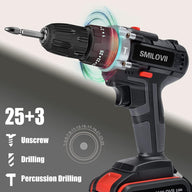 Electric Screwdriver Set, 21V Cordless Drill With 2 Batteries - Massive Discounts