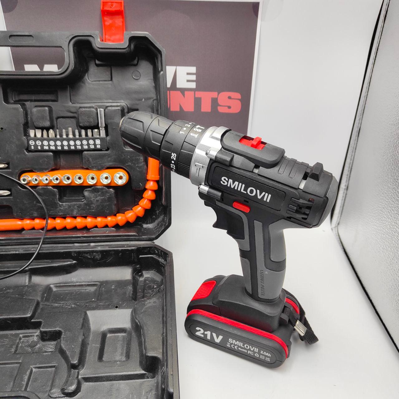 Electric Screwdriver Set, 21V Cordless Drill With 2 Batteries - Massive Discounts