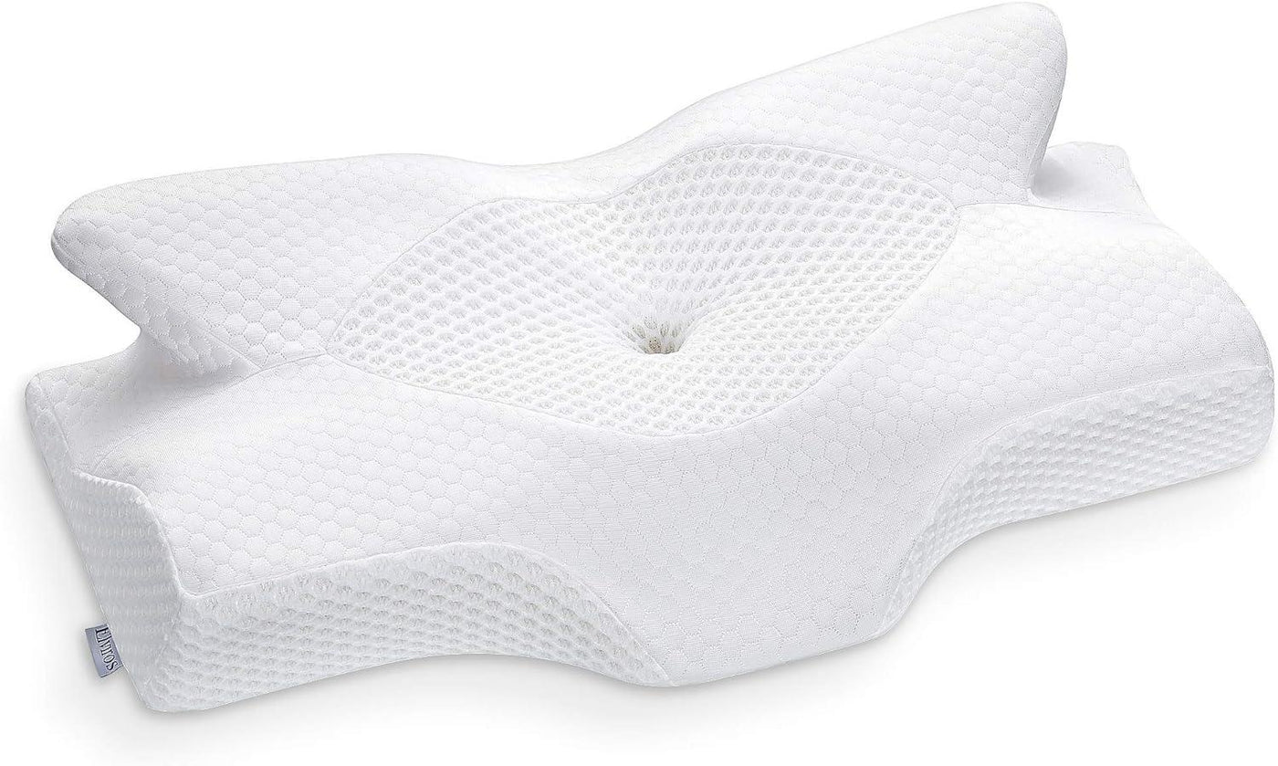 Elviros Cervical Contour Memory Foam Pillow for Neck Pain Orthopedic - Massive Discounts
