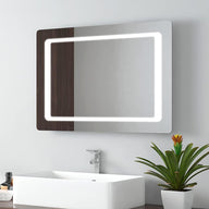 EMKE 700 x 500mm LED Illuminated Bathroom Mirror with Shaver Socket - Massive Discounts