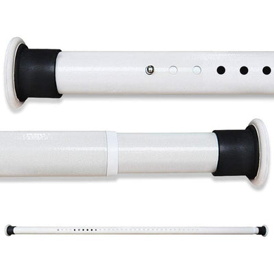 Shower Curtain Rod Extendable No Drill Telescopic Carbon Steel 70-110cm White
