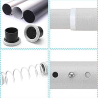 Extendable Shower Curtain Rod No Drilling 70-110CM White Adjustable - Massive Discounts