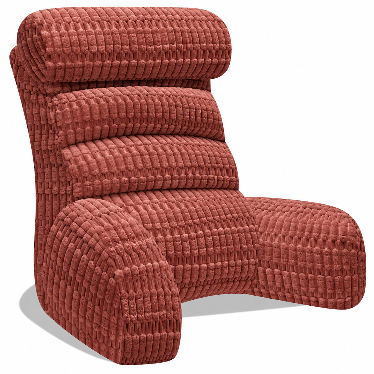Reading Pillow for Bed Back Support Cuddle Cushion Sitting Upright Comfort Support-Orange Red