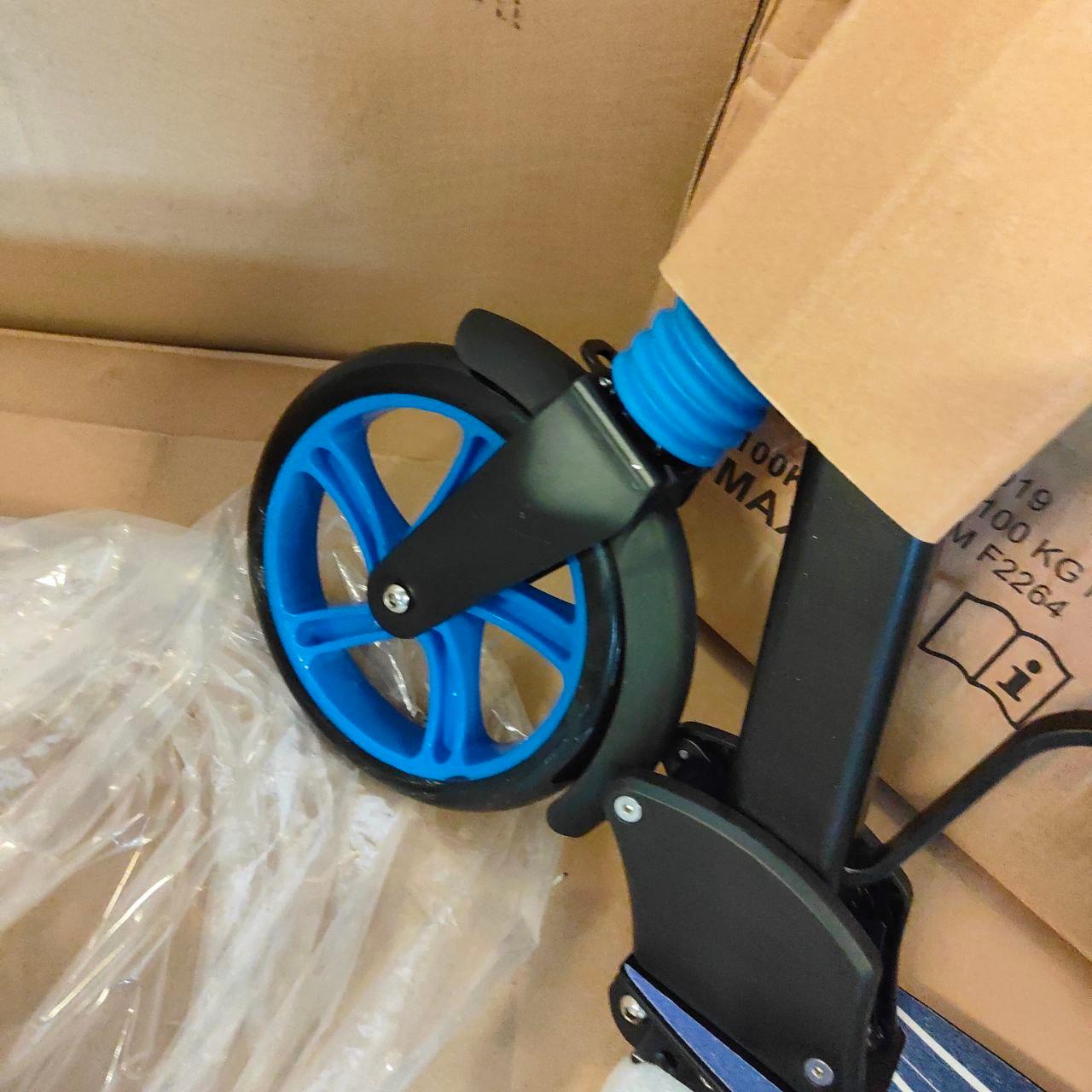 Folding 2 Wheel Scooter for Adults Teens, 200mm Big Wheels Blue - Massive Discounts