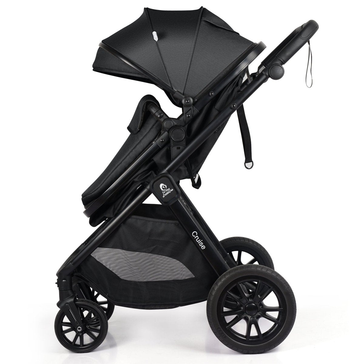 3 in 1 Travel System Baby Stroller with Car Seat Eclipse Black Foryourlittleone