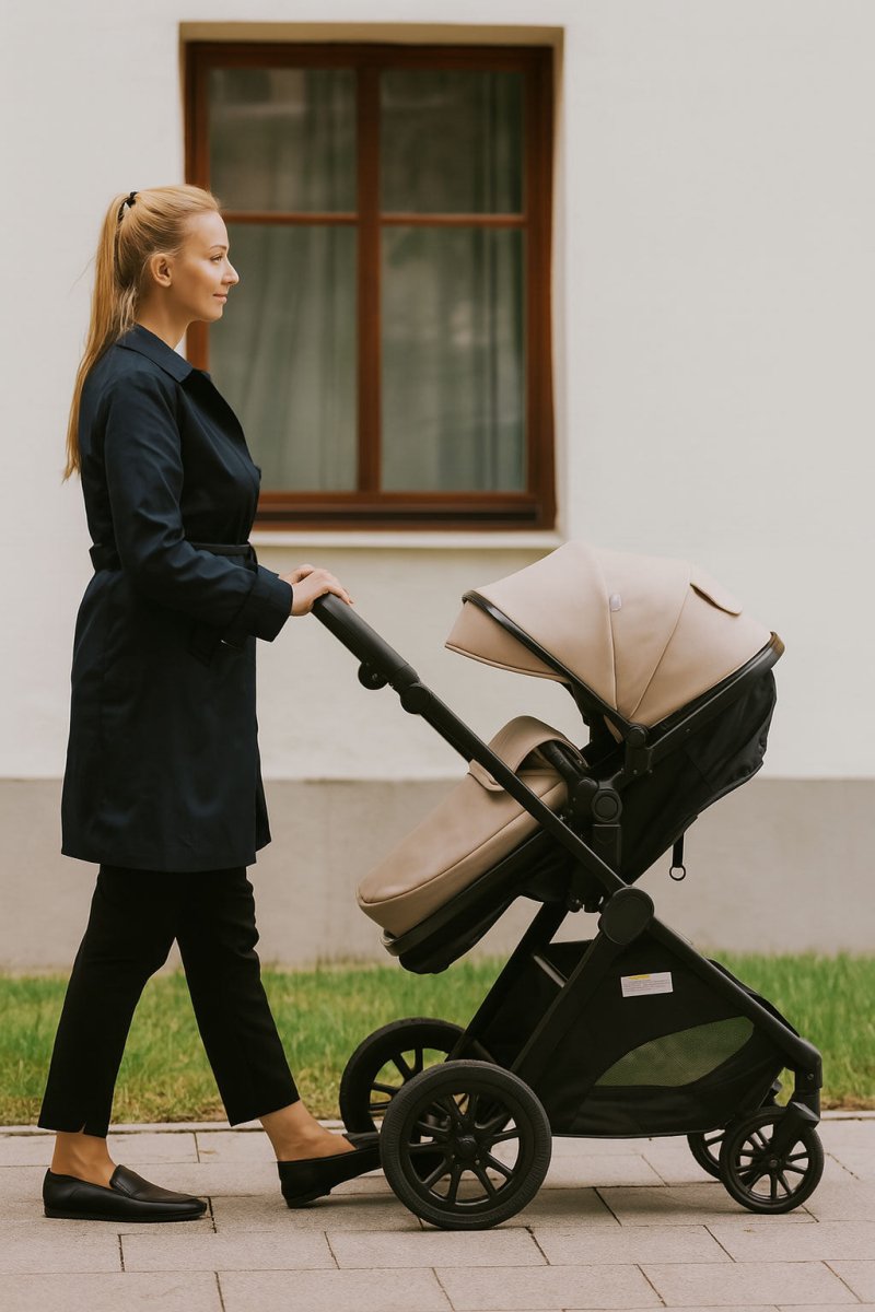 3 in 1 Travel System Baby Stroller with Car Seat Dune Beige Foryourlittleone
