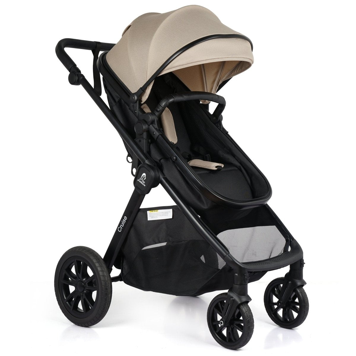 3 in 1 Travel System Baby Stroller with Car Seat Dune Beige Foryourlittleone