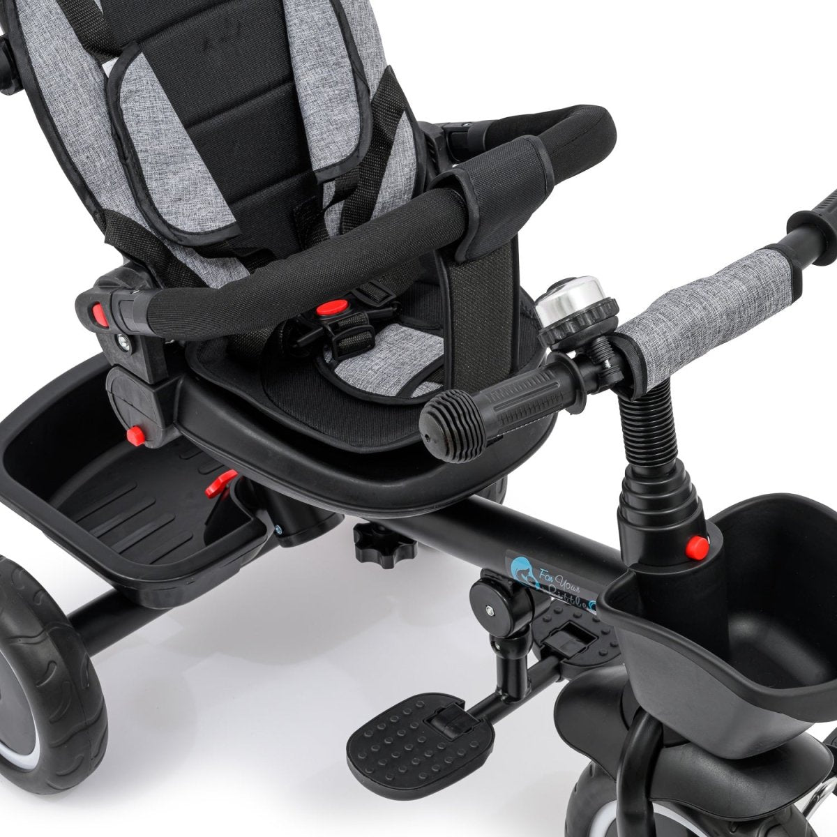 6 in 1 Kids Trike V3 Grey 9m to 5y Foldable Foryourlittleone