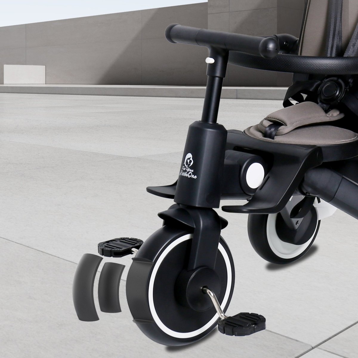 Foldable Trike 6 in 1 Kids Tricycle 10m to 4y Jet Black Foryourlittleone