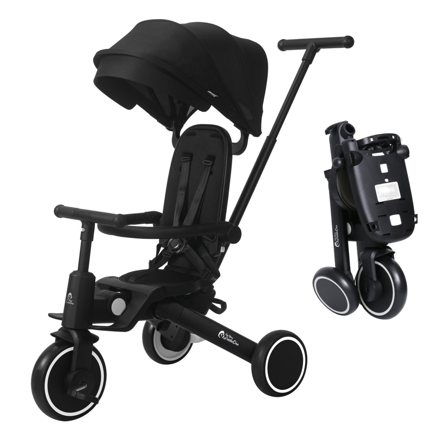 Foldable Trike 6 in 1 Kids Tricycle 10m to 4y Jet Black Foryourlittleone