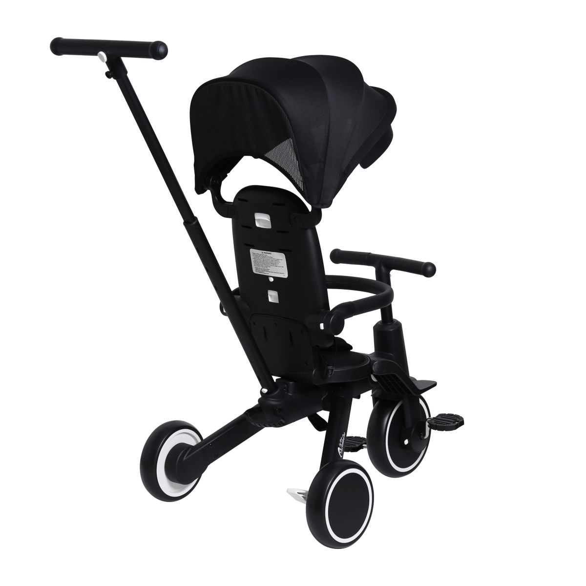 Foldable Trike 6 in 1 Kids Tricycle 10m to 4y Jet Black Foryourlittleone