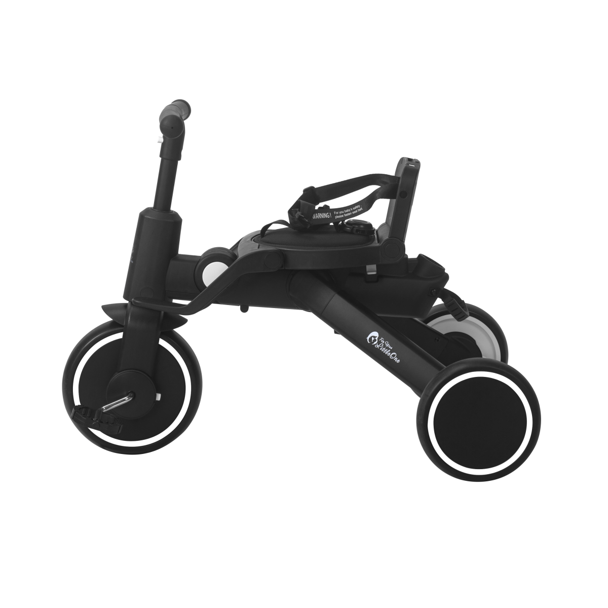 Foldable Trike 6 in 1 Kids Tricycle 10m to 4y Jet Black Foryourlittleone