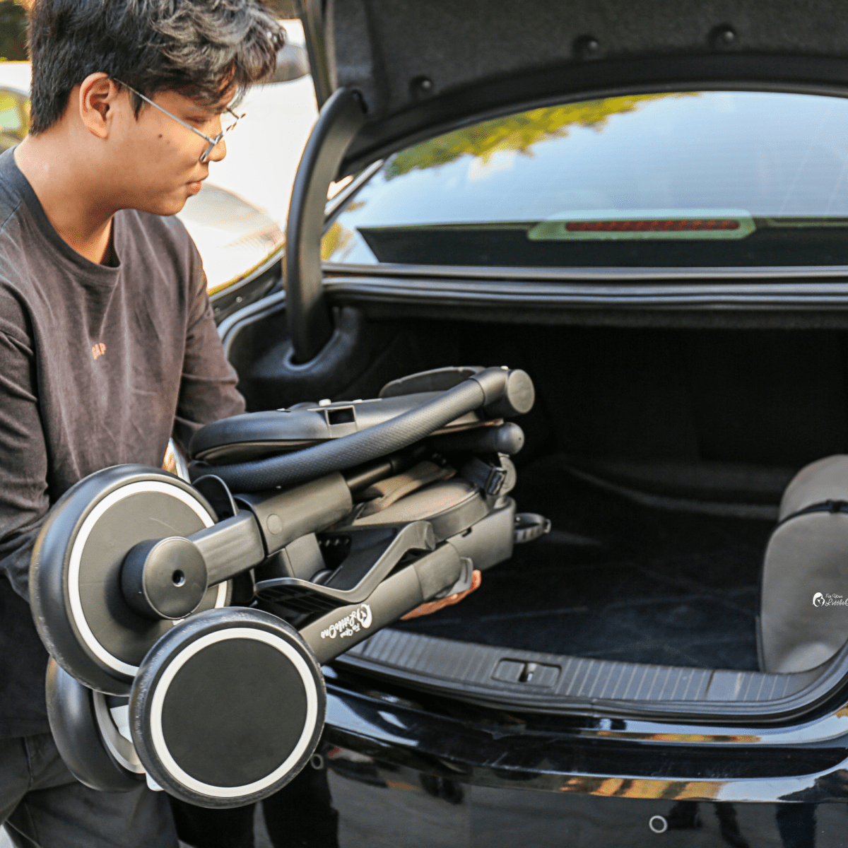 Foldable Trike 6 in 1 Kids Tricycle 10m to 4y Grey Olive Foryourlittleone