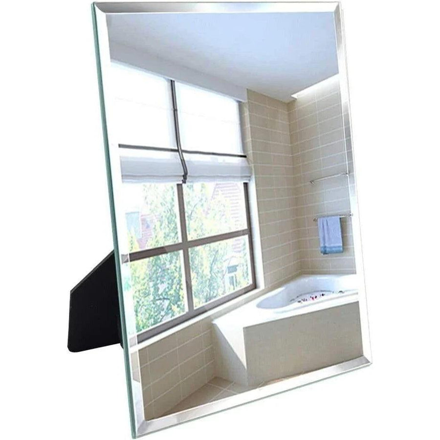 Mirror Frameless For Makeup Wall Mounted and Desk Standing, 27x33cm - Massive Discounts