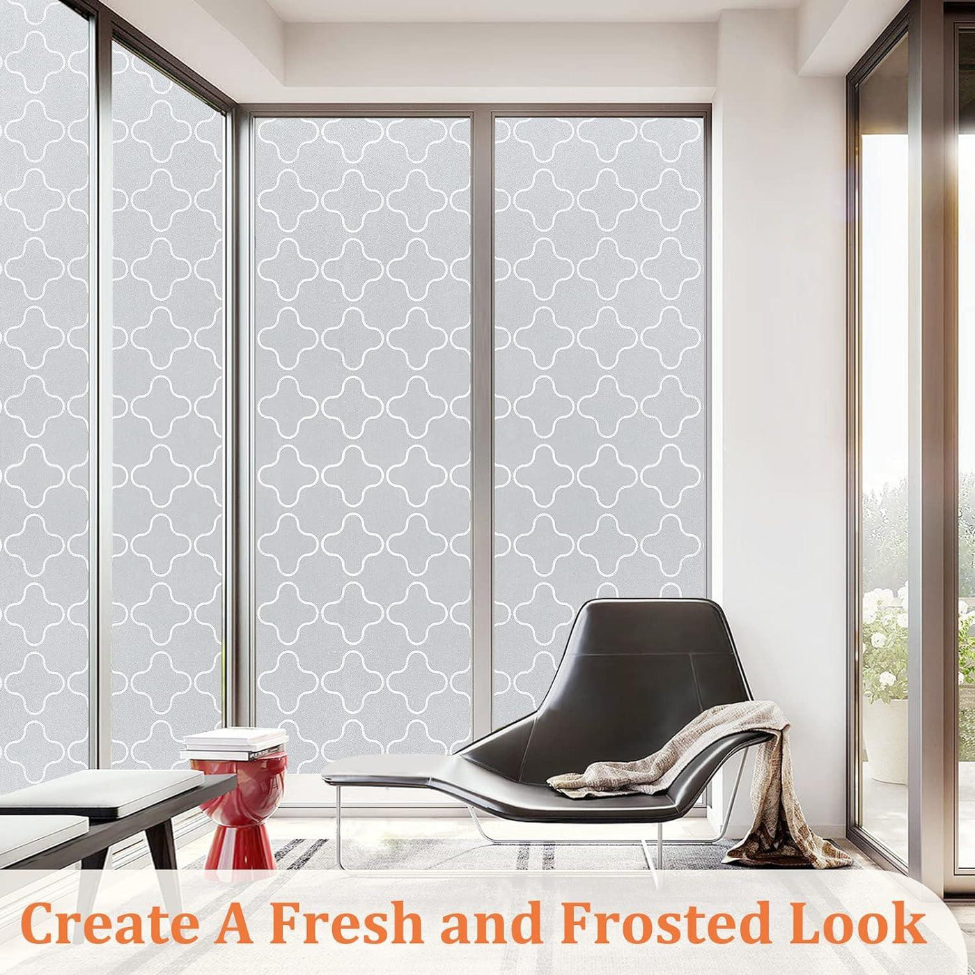 Frosted Privacy Window Film 90x200cm Covering UV Blocking Self Adhesive - Massive Discounts