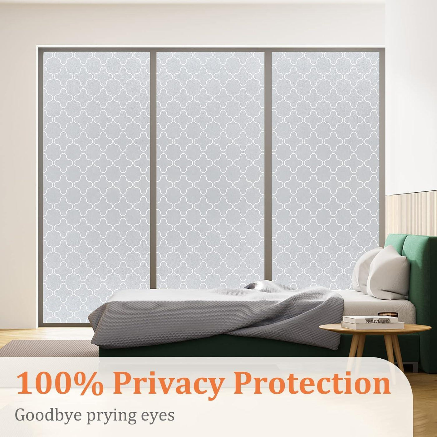 Frosted Privacy Window Film 90x200cm Covering UV Blocking Self Adhesive - Massive Discounts