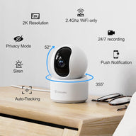 GALAYOU 2K WiFi Camera Home Security for Baby Pets Monitoring 360° microphone - Massive Discounts