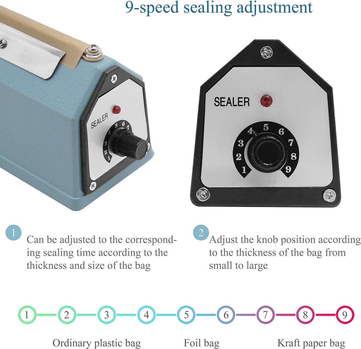 Hanchen Plastic Bag Sealer 200mm/7.8inch Heat Sealer Mylar Bag 300W - Massive Discounts