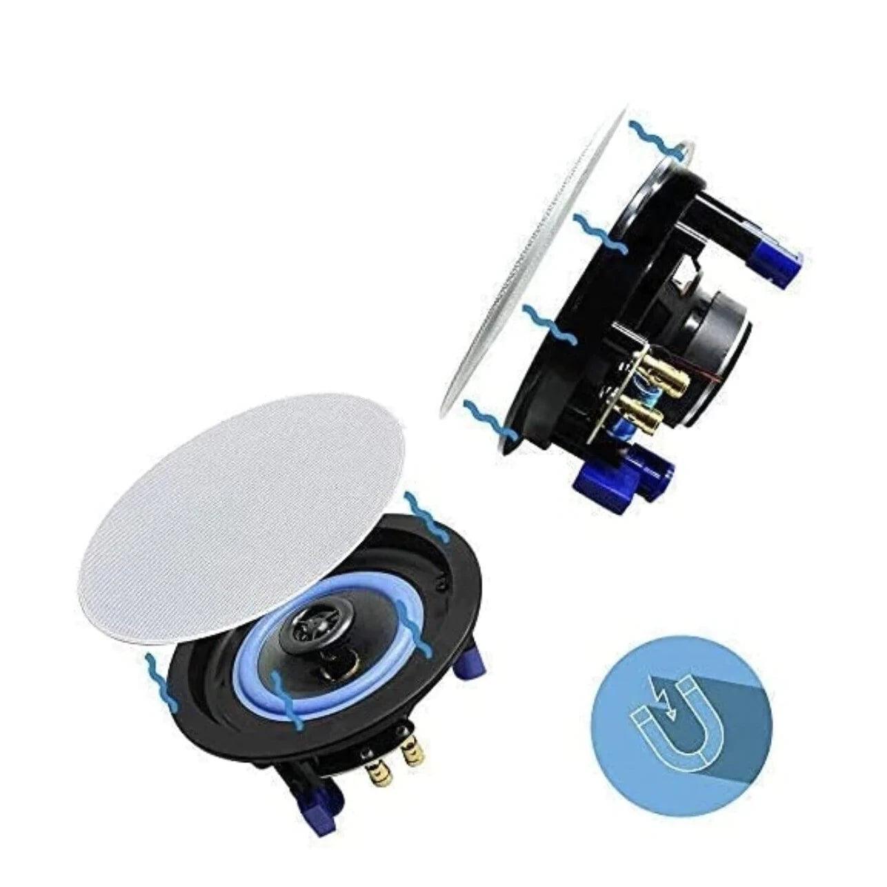 Herdio Ceiling Speakers Bluetooth 4 Inches Amplifier Water Resistant - Massive Discounts
