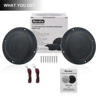 Herdio Waterproof Speakers 4 inches 2 Way Suitable for Bathroom - Massive Discounts