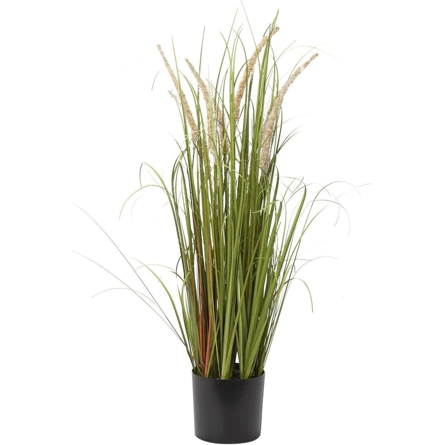 70CM Artificial/ Faux Plant White Foxtail Pampas Grass with Pot - Massive Discounts