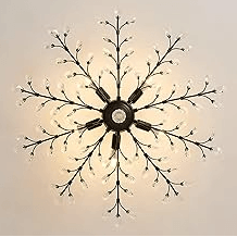 Ganeed 5-Light Black Crystal Chandelier with K9 Clear Crystals - Massive Discounts