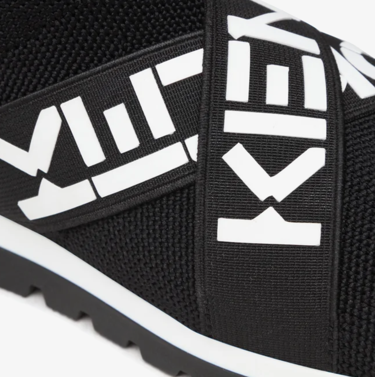 KENZO Sock Sneakers, Logoed Elastic Tape, Sport Trainer UK 2.5 / EU 35