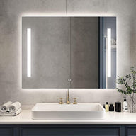 Illuminated Bathroom Mirror 60x80cm with Demister 4000K 24W 1680LM - Massive Discounts
