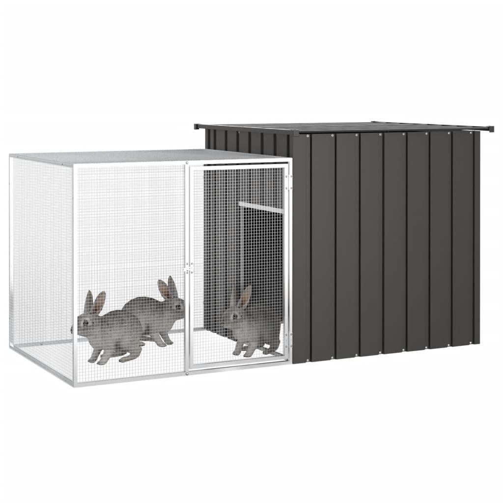 Rabbit Cage Galvanised Steel 200x91x100 cm Lockable latch - Massive Discounts